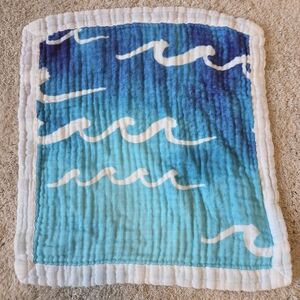 EUC Cocomoon NALU Ocean Waves Bamboo Security Blanket Lovie Blankey